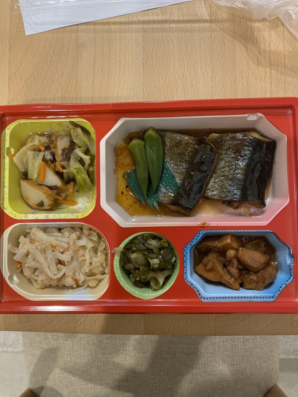 にしんの甘辛煮、オクラのお浸し 等の画像