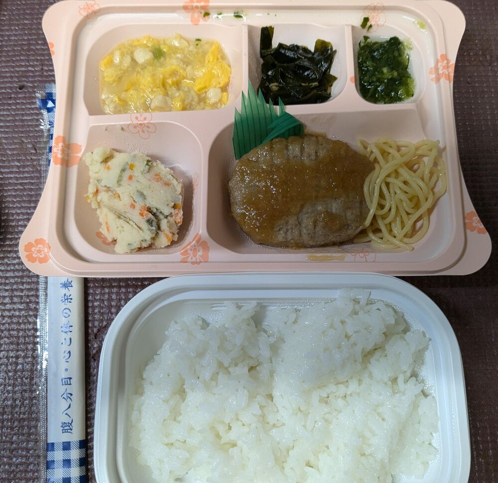 和風おろしソースハンバーグ、ペペロンチーノ 等の画像